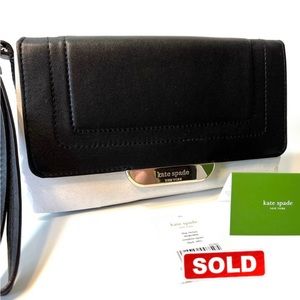New Kate Spade flap Chrissy tompkins wallet/purse